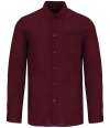 KB515 K515 Kariban Long Sleeve Mandarin Collar Shirt Wine colour image